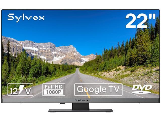 RV TV, 22 inches 12/24V TV for RV 1080P Full HD Smart TV, Built-in APP Store, Support WiFi Bluetooth, Small Android TV for Car Home Camper Truck...