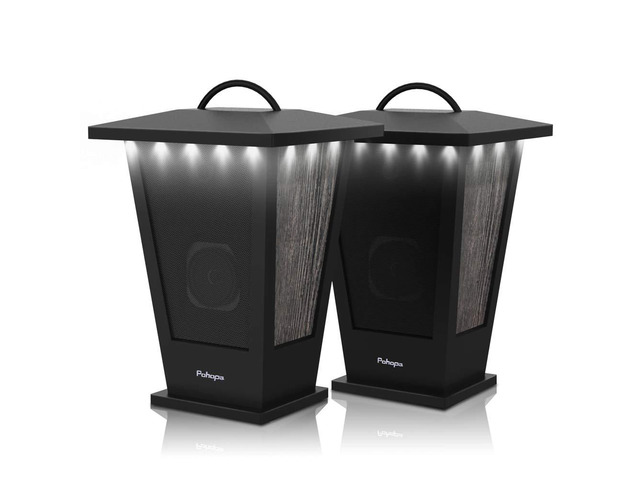 Bluetooth Speakers Waterproof, 2 Packs True Wireless Stereo Sound 20W Dual Pairing Lantern Indoor Outdoor Speakers with 20 Piece LED Lights, Rich...