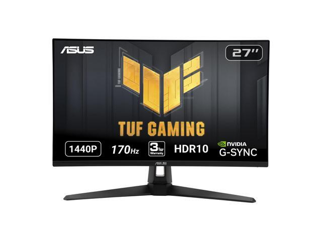 TUF Gaming 27' 2K HDR Monitor (VG27AQ1A) - QHD (2560 x 1440), IPS, 170Hz (Supports 144Hz), 1ms, Extreme Low Motion Blur, Speaker, G-SYNC...