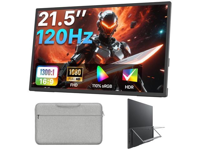 Portable Monitor 21.5 inch FHD 110% sRGB 120Hz IPS HDR HDMI USB-C Travel Monitor for Laptop MacBook PC Surface PS5 Xbox, Large External Display...