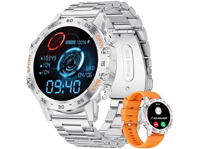 Military Smart Watch for Men(Answer/Dial Calls),1.39''HD Touchscreen,5ATM Waterproof Fitness Watch,100 Sports Modes, with Heart Rate/SpO2 for...