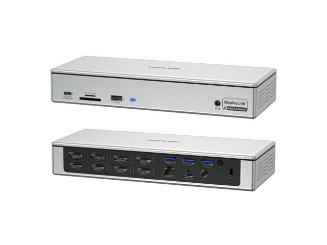 DisplayLink Laptop Docking Station - Quad Monitor 5K/4K @60Hz, 100W Charging - Thunderbolt 5/4, USB-C/A - M1-M5 Mac/Macbook Neo/Windows/Chrome- 4...