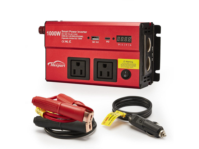 Car 1000w Inverter,12v DC to 110v Power Inverters for Vehicles 1000 watt with Dual AC Outlets 3.0A USB and Type-C,12 Volt Inverter Car Cigarette...