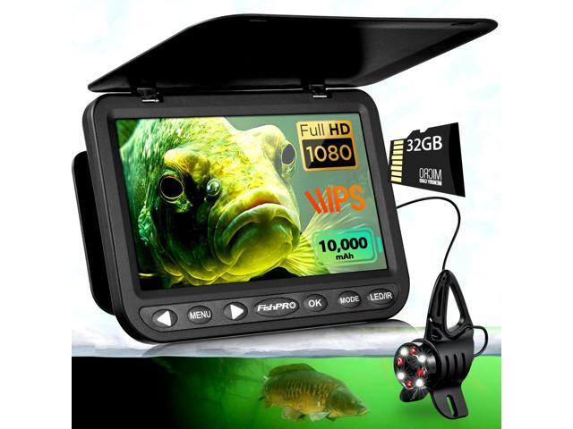 [ 2026 Upgrade] NO.1 HD 1080P Underwater Fishing Camera 7''IPS w/DVR 32GB,Ice Fishing Camera w/10,000mAh(Ease to Use), Fish Finder Camera for Ice...