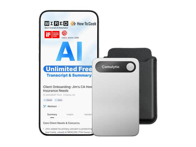 Note Pro AI Voice Recorder, Unlimited Transcribe & Summarize, AI Note Taking Recording Device w/Case, App Control, 113 Languages for Calls,...