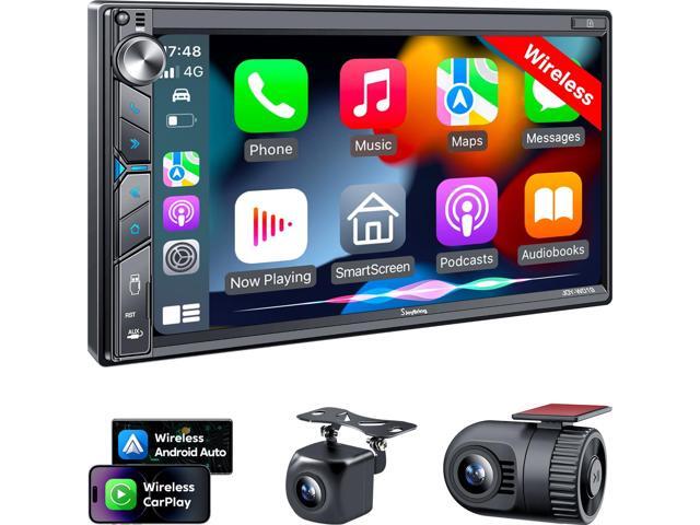 Upgrade Wireless Double Din Car Stereo with Apple Carplay, Android Auto, Dash Cam, Bluetooth, 4-Channel RCA, 2 Subwoofer Ports, 7 HD Capacitive... Upgrade Wireless Double Din Car Stereo with Apple Carplay, Android Auto, Dash Cam, Bluetooth, 4-Channel RCA, 2 Subwoofer Ports, 7 HD Capacitive...