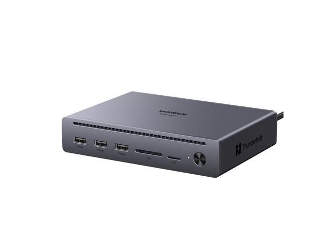 Maxidok Thunderbolt 5 Hub Revodok 10 in 1, 120Gbps with 3×TBT5 (Single 8K / Dual 6K), 140W Total Power, DP2.1, Gigabit Ethernet, SD/TF 3.0 Docking...