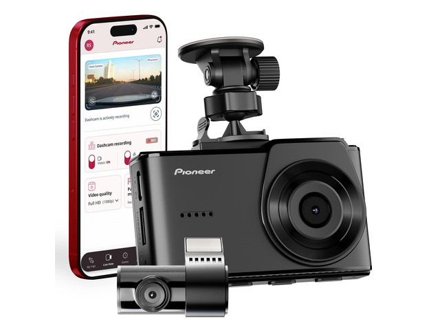VREC-H520DC Dual Dash Cam Front and Rear Car Camera - Large Screen, 2K Resolution, Starvis Night Vision, 140 Degree Wide Lens, ADAS Safety Alerts,...