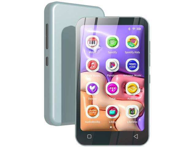 80GB Kids MP3 Player with Bluetooth, Parental Controls, Pre-Installed Spotify, Audible, 4' MP4 Player (Teal)