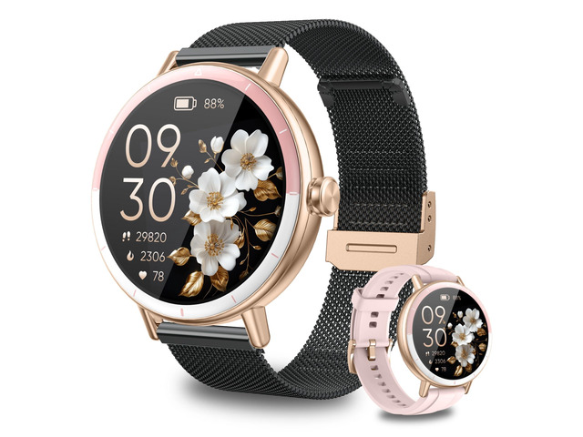 Smart Watch for Men/Women Android & iPhone, 1.27' Touch Screen Fitness Tracker with Answer/Make Calls, IP68 Waterproof Heart Rate/Sleep/SpO2...