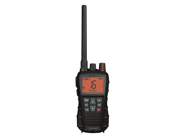 BlueBound 350 VHF Handheld Marine Radio Black 6-Watt, Floating, Long Range, NOAA Weather Alerts, International Functionality, IPX7 Waterproof,...
