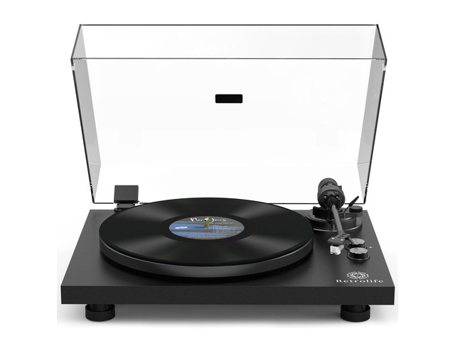 Record Player Wireless Output Turntable Carbon Fiber Tonearm Vinyl Player Aluminium Platter Belt Drive LP Turn Tables 2 Speed RPM Phono RCA Line...