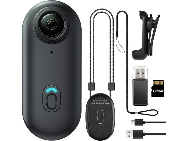 4K 128GB Mini Body Camera, Wearable Action Body Cam, Thumb Size Hands Free Recording Body Worn Camera, Premium Portable Camcorder Mount Anywhere...