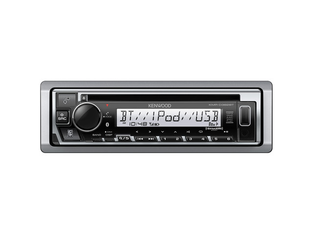 KMR-D382BT (50W x 4Ch) Single Din Car/Marine Stereo Head Unit with Bluetooth, Hands-Free Calling, CD Player, USB, AM/FM Radio, SiriusXM Ready,...