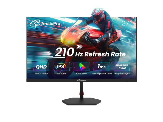 27inch Gaming Monitor QHD 2560*1440p, 210Hz, 2K, IPS Panel, 1ms Response Time, Adaptive sync, PC Computer Monitor, 3-Sided Frameless, Ultra Slim,...