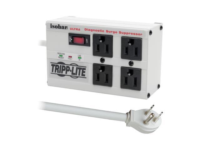 ISOBAR4ULTRA Isobar 4 Outlet Heavy Duty Power Strip Surge Protector, 3330 Joules, 6ft Cord, Flat Plug, Metal Power Strip, Industrial Garage Work...