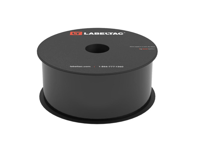 Indoor/Outdoor Vinyl Label Supply, Industrial Label Tape for 4 & Pro X Printers, Durable Facility & Warehouse Label Material - Black, 2in x 150ft
