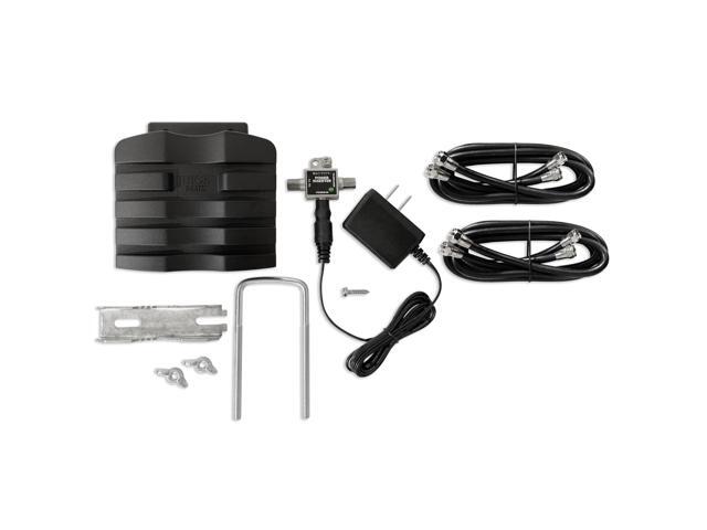 ClearStream Juice Plus Preamplifier for TV Antennas, UHF VHF FM, 4K 8K UHD NEXTGEN TV Ready, Weatherproof housing (Black)