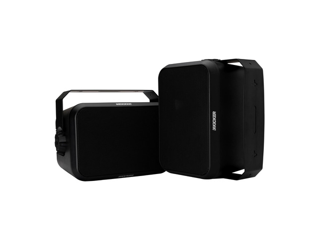 Outdoor Audio 6 Indoor Outdoor Speakers (52OA6B) Weatherproof, UV-Resistant Wall or Ceiling Mount Speakers with Polyethylene-Mica Woofer Black