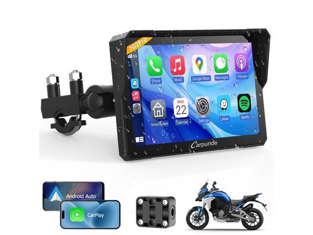 W702PRO for Motorcycle CarPlay& Android Auto& Dual Bluetooth - 7' Waterproof GPS Navigation Screen for Motorbike, Music Sharing, Intercom, EQ,...