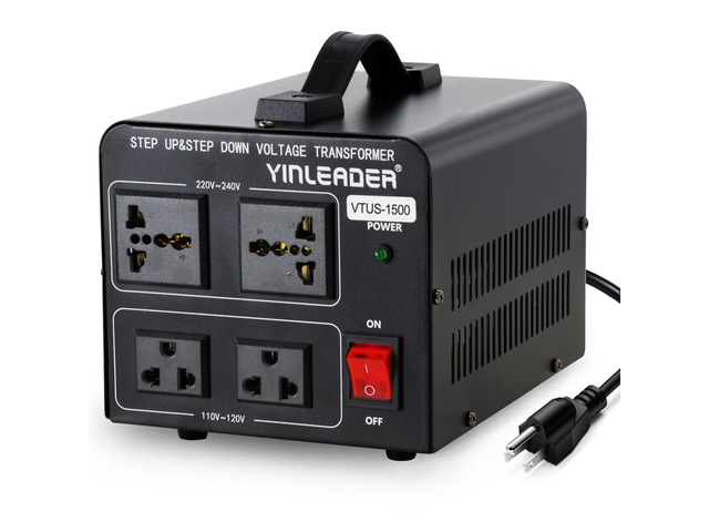 1500W 110V to 220V or 220V/230V/240V to 110V/120V Power Converter Step Up/Down Voltage Transformer Converter for Use 220V Overseas Appliances