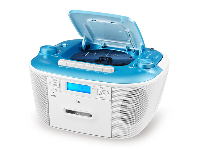 Portable CD and Cassette Player Combo - Cassette Tape Player Boombox with AM FM Radio, Boom Box CD Player for Home, AUX/TF/USB/MP3 Player with LCD...