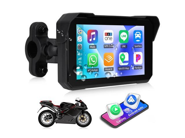 Motorcycle Carplay Screen, Wireless CarPlay Android Auto for Moto, 5' Waterproof Touchscreen Portable Car Stereo Support Dual Bluetooth, Siri,...