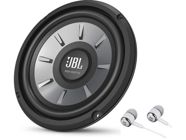 Stage 810 800W Max 8' Stage Series Single 4 ohm Car Audio Subwoofer Speaker Bundled with Alphasonik Earbuds