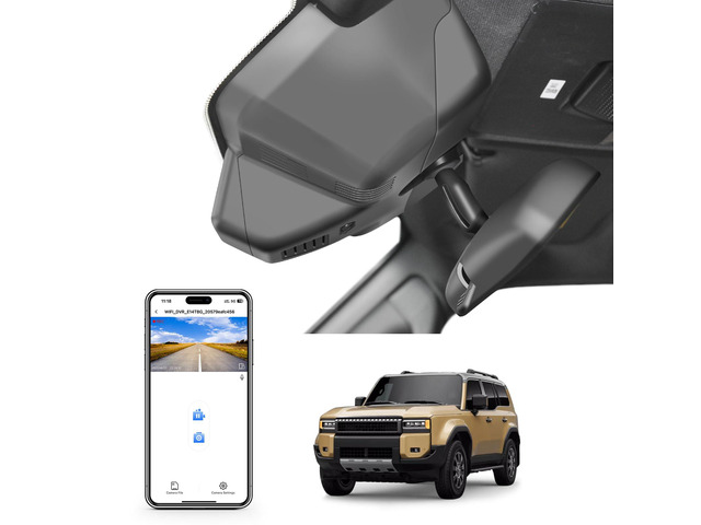 4K Dash Cam Custom fit for Toyota Land Cruiser 2024 2025 2026 (J250/Gen15), Integrated OEM Look, UHD 2160P Video, App & WiFi,Loop Recording, Easy...