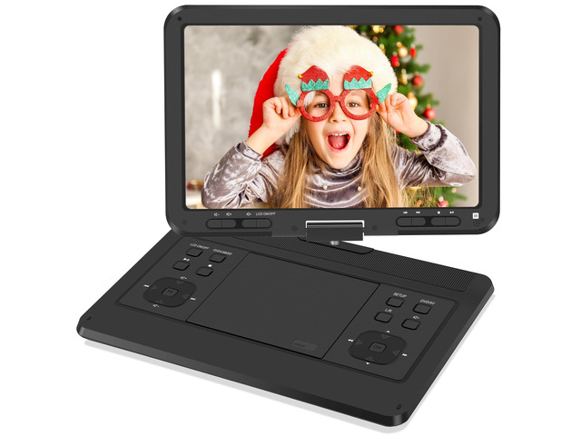 16.9'' Portable DVD Player with 14.1 HD Large Swivel Screen, DVD Player Portable with Screen Buttons for Easy Control, 6 Hrs Battery, Car Charger,...