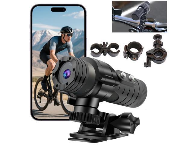 WiFi Helmet Camera HD 1080P Bike Motorcycle Video Recorder, IP66 Waterproof Action Camera DV DVR Riding Recorder Cycling Cam for Bicycle, Motorbike...