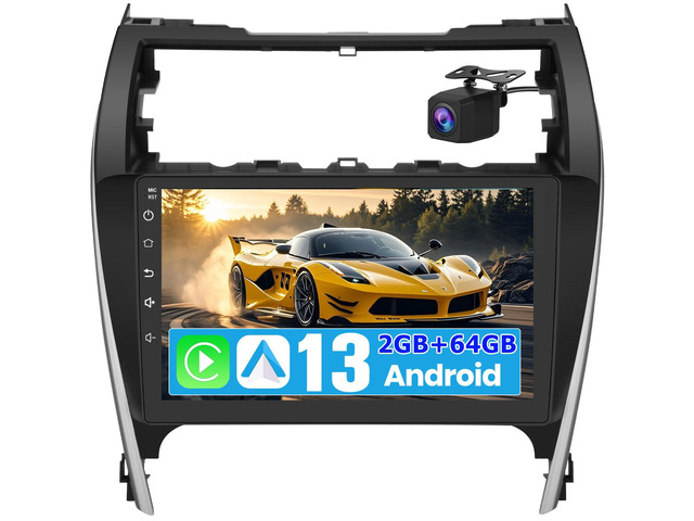 Android 13 Car Radio for Toyota Camry 2012 2013 2014, 10 Inch Touch Screen with GPS/FM/AM/Wireless Upgrade/SWC/EQ/Rear Camera/Mirror Link/Wireless...