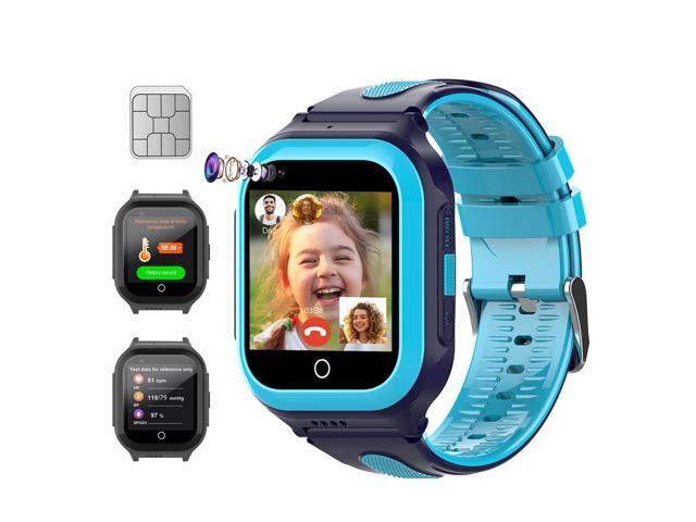 Wonlex 4G Kids Smartwatch with SIM Card, 1.4' GPS Smart Watch for Kids, Boys Girls Phone Watch with Temperature HR BP Monitor, Video Calls, SOS,...