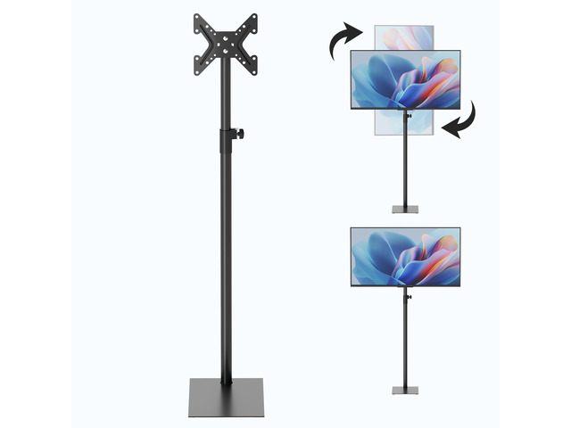 TV Stand with Mount 360Â°Swivel Tiltable Floor Monitors Stand Universal 70 Height Adjustable Tall TV Floor Stand for 12 to 43 inches Flat Screen or...