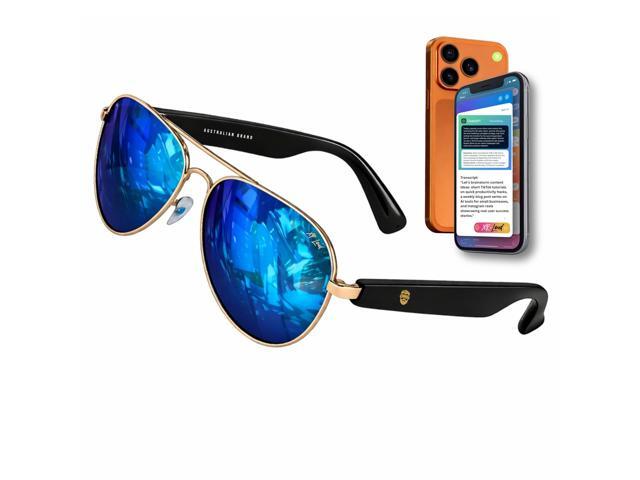 AI Glasses Bluetooth Polarized Sunglasses for Men Women, ChatGPT-Gem-Claude 200 Languages 99% Accuracy, UVA/B/C UV400 Protection, Anti-Bluelight...