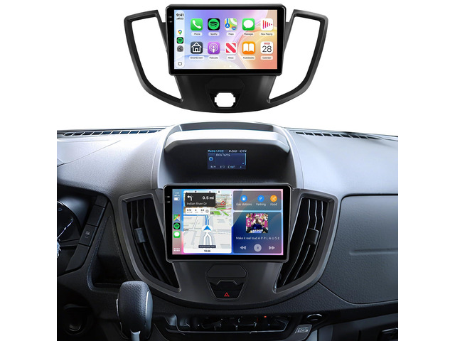 5Ghz WiFi for Ford Transit 2013-2019 Car Stereo Radio 9 Inch IPS Touchscreen Wireless Carplay/Android Auto DSP GPS Android 15 FM/RDS SWC Backup Camera