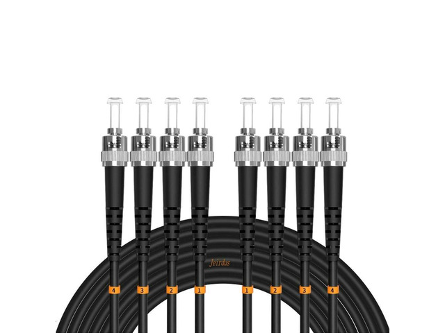 100ft 30Meters ST to ST Outdoor Armored 4 Core 9/125 SM Fiber Optic Cable Jumper Optical Patch Cord Singlemode ST-ST