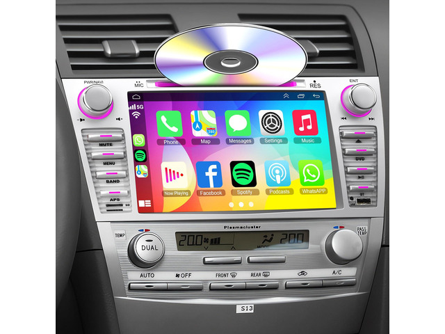 Car Stereo with DVD/CD for Toyota Camry 2006-2011 withou J-B-L Sound System, 8' IPS Touch Screen Car Radio with Wireless CarPlay/Android Auto,...