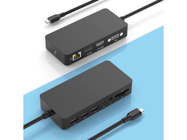 Surface Thunderbolt 4 Dock Triple Displays, 11 in 1 Surface USB4 Dock Docking Station with 4K HDMI+DP+VGA for Surface Pro 12/11/10/9/8/X/7+/7,...