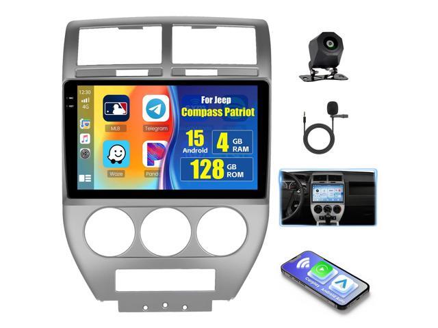 [4+128G] Android 15 Car Stereo for Jeep Compass Patriot 2006 2007 2008 2009, 10'' in-Cell Touchscreen Radio Wireless Carplay Android Auto 5G...