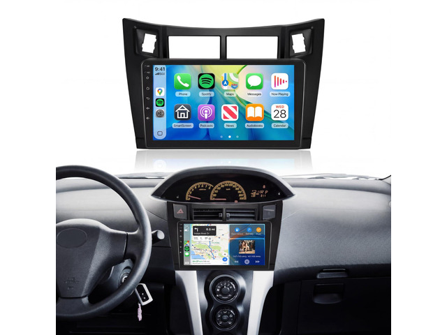 4G+64G Car Radio Stereo for Toyota Yaris 2006-2011, 9inch IPS Touch Screen/Android 15/Wireless CarPlay/Android Auto/32 EQ/GPS/5Ghz...