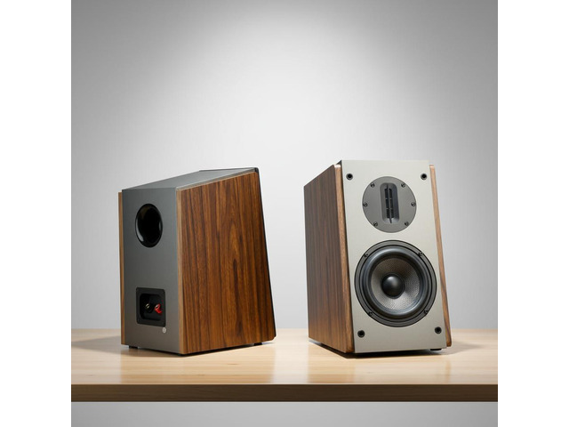Passive Bookshelf Speakers 5.25' High Output Woofer & 4 Inches Ribbon Tweeter One Pair - Needs Amplifier or Receiver to Operate (Brown)