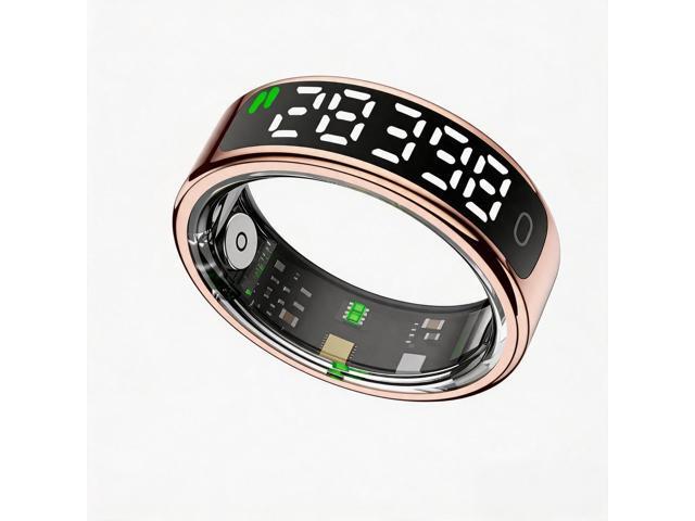 Smart Ring with Display for Men Women, Fitness Tracker Ring with Sleep Tracking, Heart Rate & Blood Oxygen Monitor, Activity Tracker Smart Ring...
