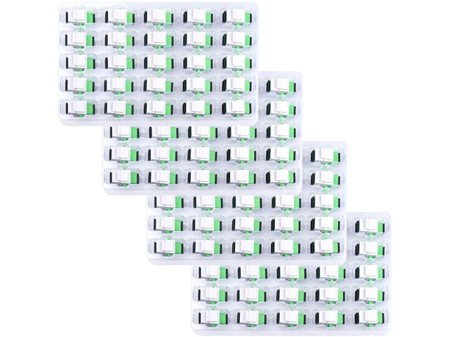 100-Pack SC/APC Fiber Optic Coupler Keystone Jack Modular for Patch Panels and Wall Plates Fiber Optic Cable Adapter SC Singlemode