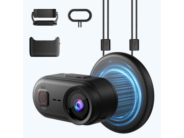 4K Mini Action Camera, 10M Underwater Body Camera,Built-in 64GB SD Card,Wearable Action Body Cam,Thumb Size Hands-Free POV Recording, Magnetic...