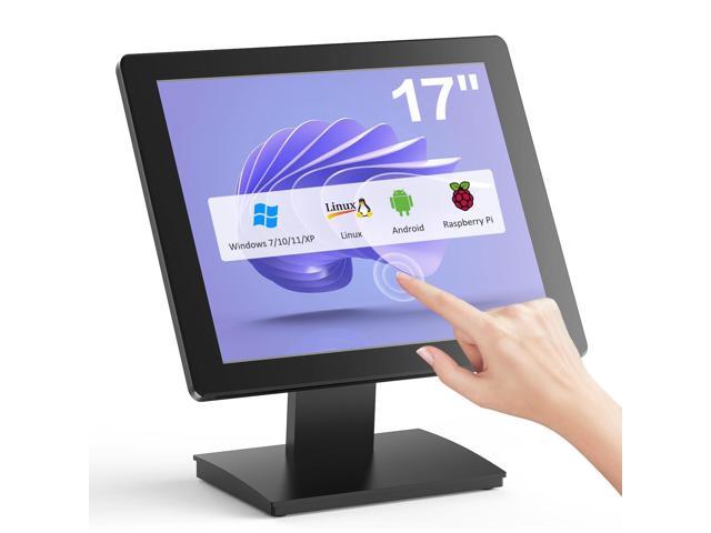 17 inch POS Touch Screen Monitor, Full HD 1280 x 1024 Capacitive Touchscreen with HDMI/VGA Input, Heavy-Duty Metal Stand, for Retail, Restaurant,...