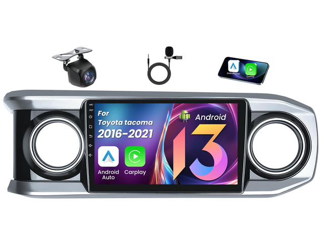 Car Radio for Toyota Tacoma 2016-2021, 10.1' 1280 * 800 Touch Screen, Car Stereo with Wireless CarPlay Android Auto Bluetooth WiFi GPS Navigation...
