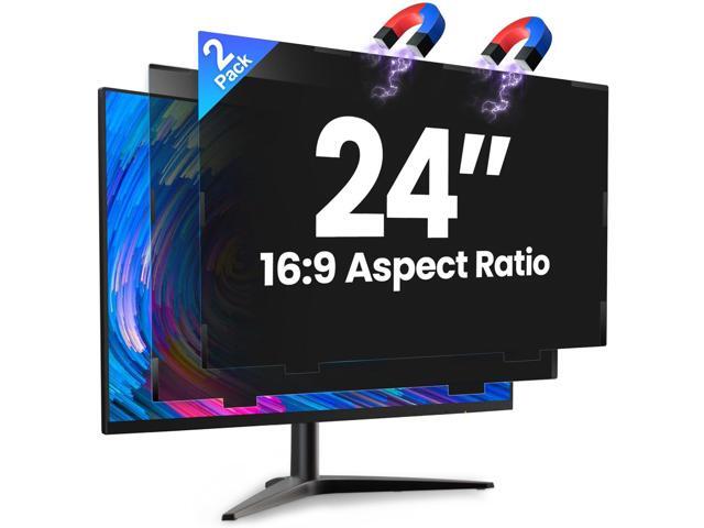 2 Pack 24 Inch Magnetic Computer Privacy Screen for Monitor 16:9 Aspect Ratio, Anti Blue Light Computer Screen Privacy Shield, Removable Anti Glare...