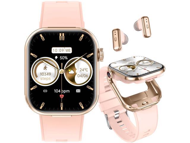 Smart Watches for Women with Earbuds Inside (Answer/Make Call), 2.02' Sports Fitness Tracker with Exercise Monitor, Ultra-long Standby Waterproof...