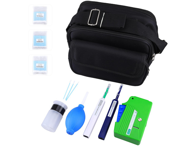 FTTH Fiber Optic Cleaning Kit with Fiber Cleaning Cassette for FC SC ST LC MU Connectors 1.25mm 2.5mm Fiber Cleaner Pen Cleaning Swabs Wipes...